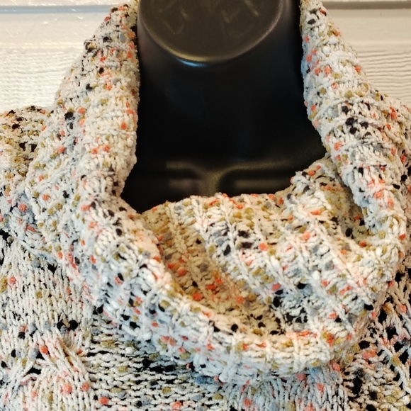 Moon & Madison Confetti Sweater Sz Extra Small Cowl Neck Multicolor Cozy - Picture 2 of 12